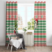 Six Seven Meme Window Curtain Funny Green Hand Christmas - Wonder Print Shop