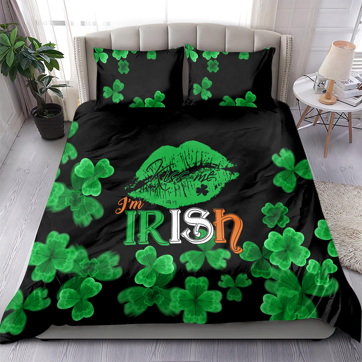 Kiss Me Im Irish St Patricks Day Bedding Set LT9 - Wonder Print Shop