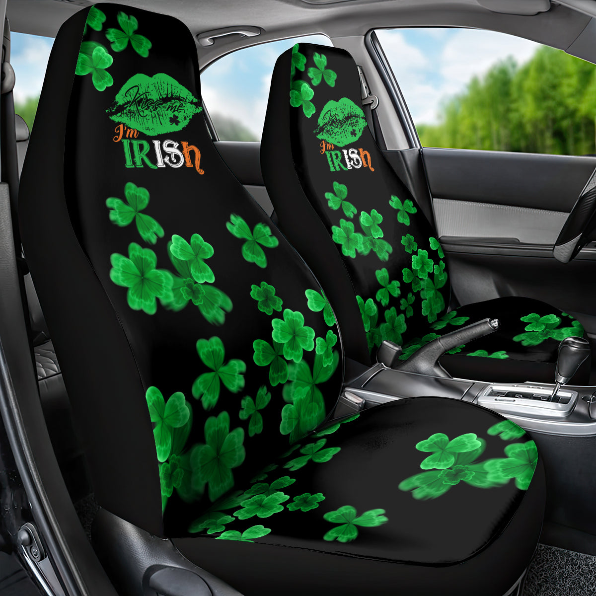 Kiss Me Im Irish St Patricks Day Car Seat Cover LT9 - Wonder Print Shop