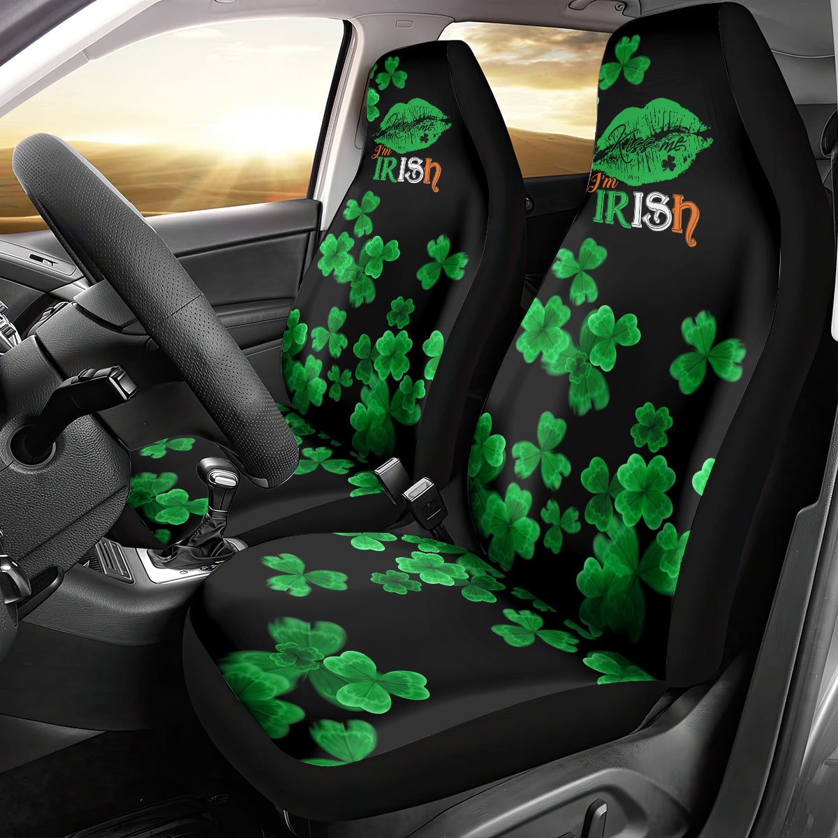 Kiss Me Im Irish St Patricks Day Car Seat Cover LT9 - Wonder Print Shop