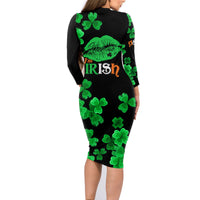 Kiss Me Im Irish St Patricks Day Family Matching Long Sleeve Bodycon Dress and Hawaiian Shirt LT9 - Wonder Print Shop