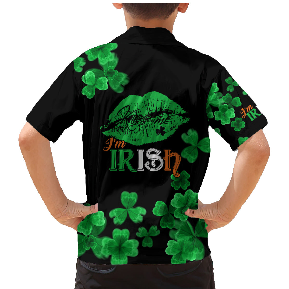 Kiss Me Im Irish St Patricks Day Family Matching Mermaid Dress and Hawaiian Shirt LT9 - Wonder Print Shop