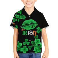 Kiss Me Im Irish St Patricks Day Family Matching Off Shoulder Short Dress and Hawaiian Shirt LT9 - Wonder Print Shop