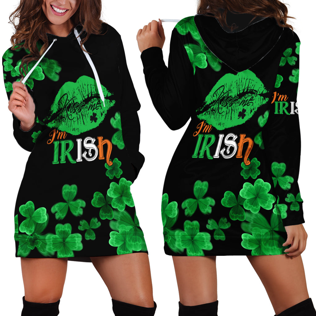 Kiss Me Im Irish St Patricks Day Hoodie Dress - Wonder Print Shop