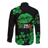 Kiss Me Im Irish St Patricks Day Long Sleeve Button Shirt - Wonder Print Shop
