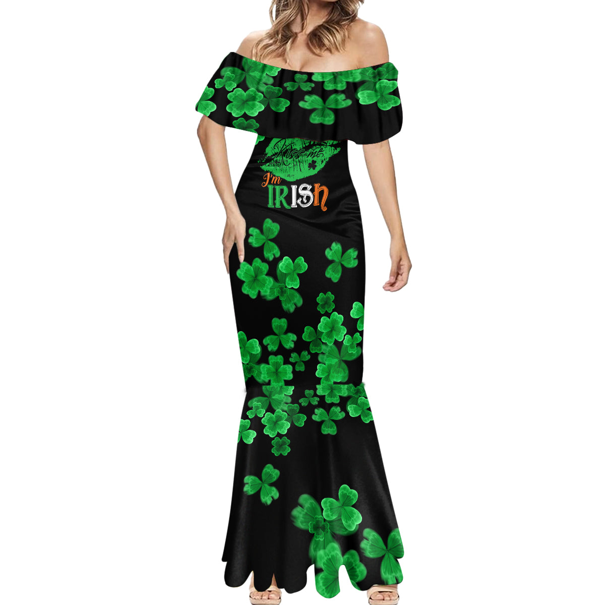 Kiss Me Im Irish St Patricks Day Mermaid Dress - Wonder Print Shop