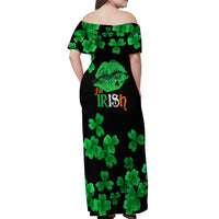 Kiss Me Im Irish St Patricks Day Off Shoulder Maxi Dress - Wonder Print Shop