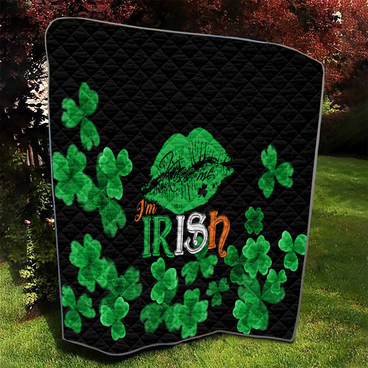 Kiss Me Im Irish St Patricks Day Quilt - Wonder Print Shop