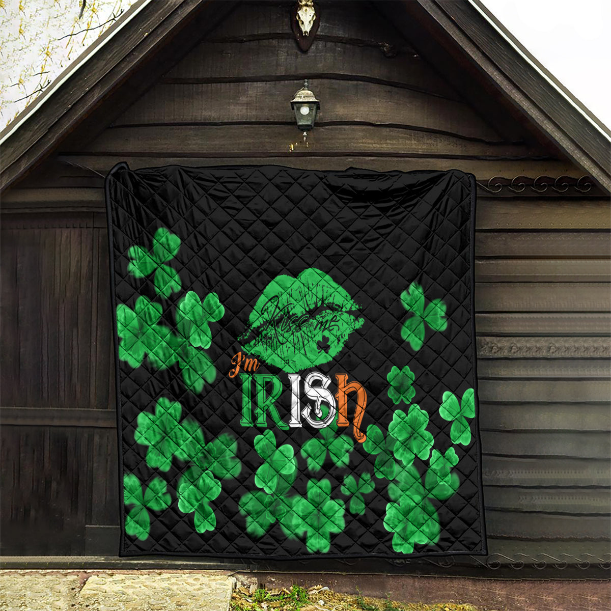 Kiss Me Im Irish St Patricks Day Quilt - Wonder Print Shop
