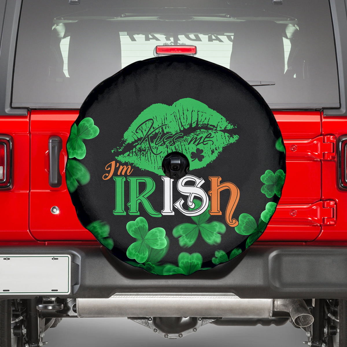 Kiss Me Im Irish St Patricks Day Spare Tire Cover - Wonder Print Shop