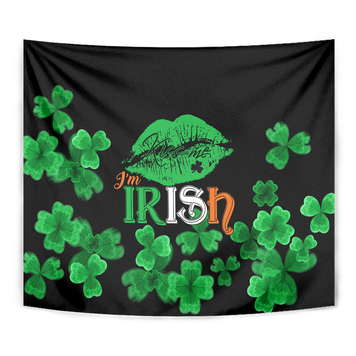 Kiss Me Im Irish St Patricks Day Tapestry - Wonder Print Shop