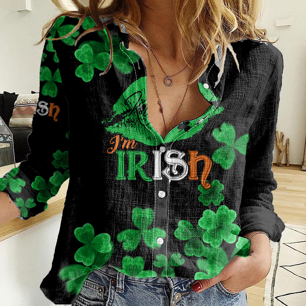 Kiss Me Im Irish St Patricks Day Women Casual Shirt - Wonder Print Shop