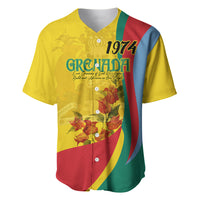 Grenada Independence Day Baseball Jersey Bougainvillea Flowers Flag Style LT9 - Wonder Print Shop