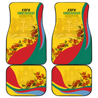 Grenada Independence Day Car Mats Bougainvillea Flowers Flag Style LT9 - Wonder Print Shop