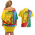 Grenada Independence Day Couples Matching Off Shoulder Short Dress and Hawaiian Shirt Bougainvillea Flowers Flag Style LT9 - Wonder Print Shop