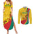Grenada Independence Day Couples Matching Summer Maxi Dress and Long Sleeve Button Shirt Bougainvillea Flowers Flag Style LT9 - Wonder Print Shop