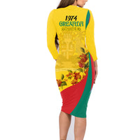 Grenada Independence Day Family Matching Long Sleeve Bodycon Dress and Hawaiian Shirt Bougainvillea Flowers Flag Style LT9 - Wonder Print Shop
