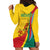 Grenada Independence Day Hoodie Dress Bougainvillea Flowers Flag Style - Wonder Print Shop