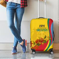 Grenada Independence Day Luggage Cover Bougainvillea Flowers Flag Style - Wonder Print Shop