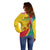 Grenada Independence Day Off Shoulder Sweater Bougainvillea Flowers Flag Style - Wonder Print Shop