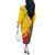 Grenada Independence Day Off The Shoulder Long Sleeve Dress Bougainvillea Flowers Flag Style - Wonder Print Shop