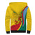 Grenada Independence Day Sherpa Hoodie Bougainvillea Flowers Flag Style - Wonder Print Shop