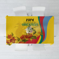 Grenada Independence Day Tablecloth Bougainvillea Flowers Flag Style - Wonder Print Shop