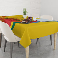 Grenada Independence Day Tablecloth Bougainvillea Flowers Flag Style - Wonder Print Shop