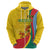 Grenada Independence Day Zip Hoodie Bougainvillea Flowers Flag Style - Wonder Print Shop