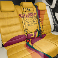 Sri Lanka National Day Back Car Seat Cover The Lion Passant With Ketayam Wood Art LT9 - Wonder Print Shop