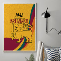 Sri Lanka National Day Canvas Wall Art The Lion Passant With Ketayam Wood Art LT9 - Wonder Print Shop