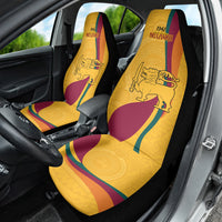 Sri Lanka National Day Car Seat Cover The Lion Passant With Ketayam Wood Art LT9 - Wonder Print Shop