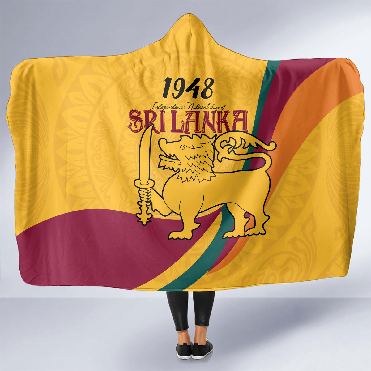 sri-lanka-national-day-hooded-blanket-the-lion-passant-with-ketayam-wood-art
