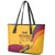 Sri Lanka National Day Leather Tote Bag The Lion Passant With Ketayam Wood Art - Wonder Print Shop