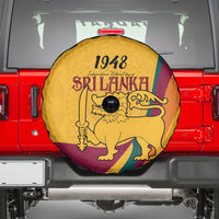 Sri Lanka National Day Spare Tire Cover The Lion Passant With Ketayam Wood Art - Wonder Print Shop
