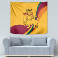 Sri Lanka National Day Tapestry The Lion Passant With Ketayam Wood Art - Wonder Print Shop