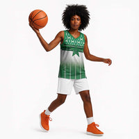 World Football Morocco Custom Basketball Jersey 1994 Away Retro Green Jersey - Wonder Print Shop