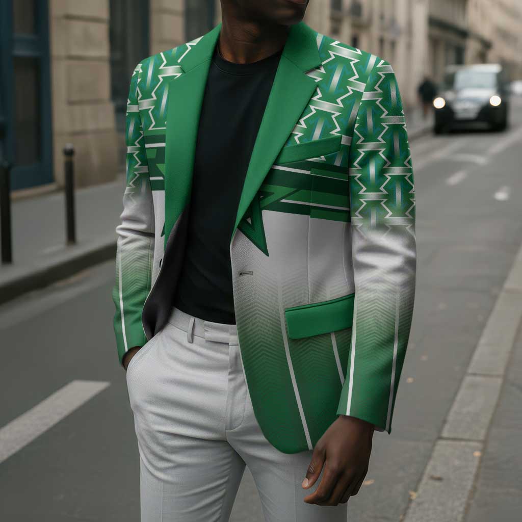 World Football Morocco Custom Blazer 1994 Away Retro Green Jersey - Wonder Print Shop