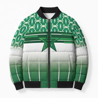 World Football Morocco Custom Bomber Puffer Jacket 1994 Away Retro Green Jersey - Wonder Print Shop