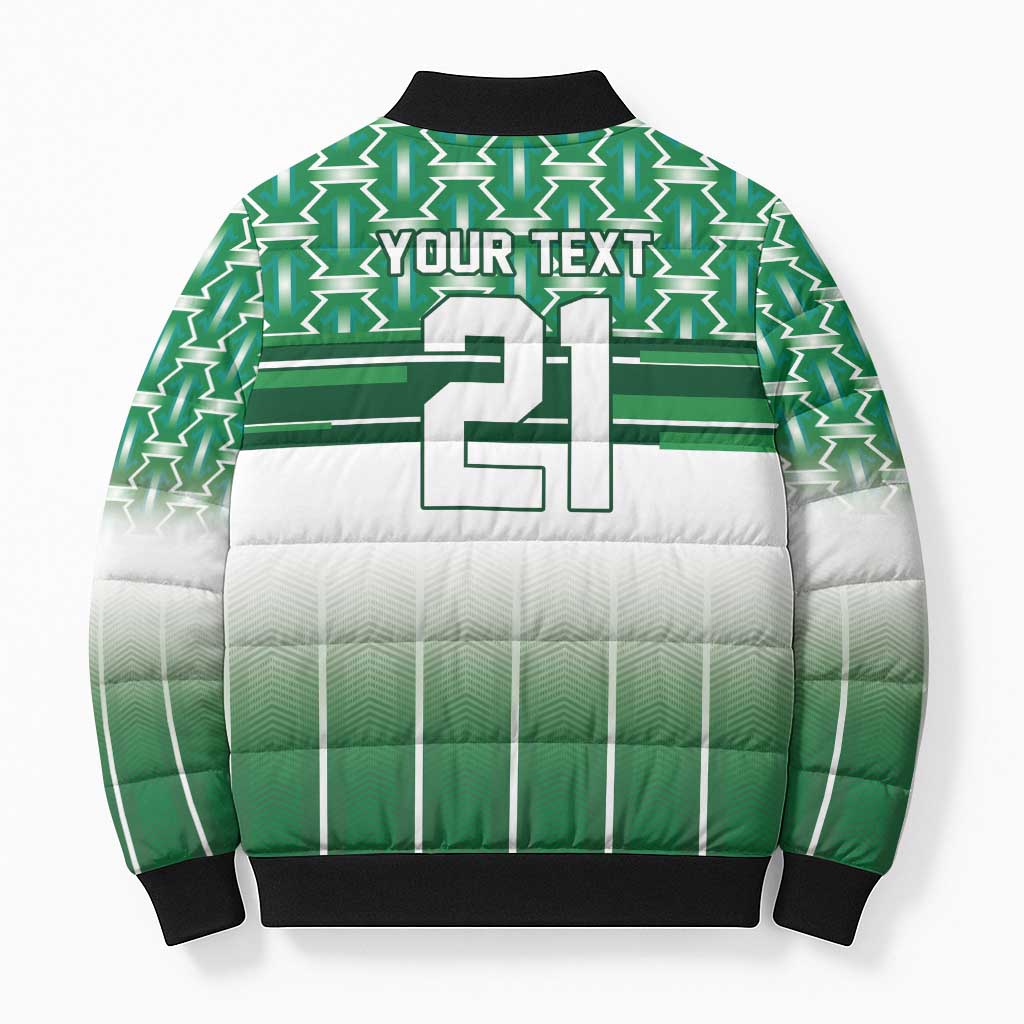 World Football Morocco Custom Bomber Puffer Jacket 1994 Away Retro Green Jersey - Wonder Print Shop