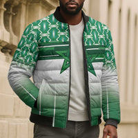 World Football Morocco Custom Bomber Puffer Jacket 1994 Away Retro Green Jersey - Wonder Print Shop