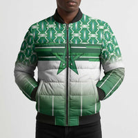 World Football Morocco Custom Bomber Puffer Jacket 1994 Away Retro Green Jersey - Wonder Print Shop