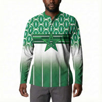 World Football Morocco Custom Button Sweatshirt 1994 Away Retro Green Jersey