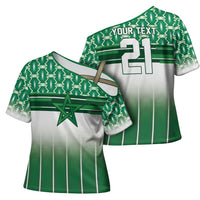 World Football Morocco Custom Cross Shoulder Shirt 1994 Away Retro Green Jersey - Wonder Print Shop
