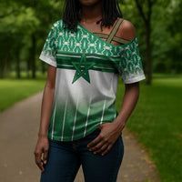 World Football Morocco Custom Cross Shoulder Shirt 1994 Away Retro Green Jersey - Wonder Print Shop