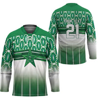 World Football Morocco Custom Hockey Jersey 1994 Away Retro Green Jersey - Wonder Print Shop