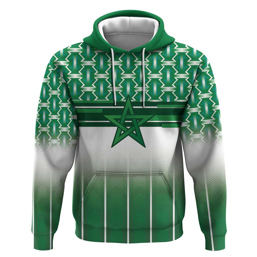 World Football Morocco Custom Hoodie 1994 Away Retro Green Jersey - Wonder Print Shop