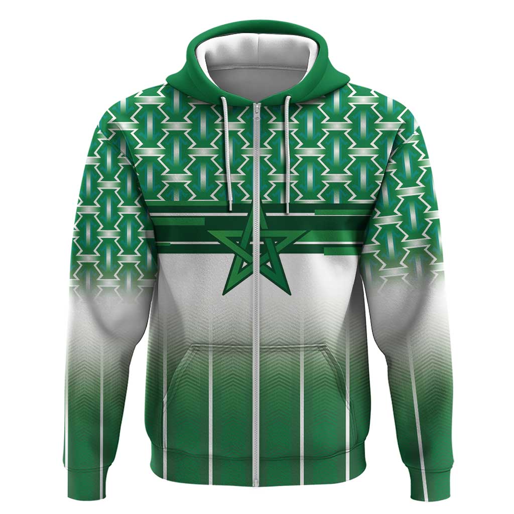 World Football Morocco Custom Hoodie 1994 Away Retro Green Jersey - Wonder Print Shop