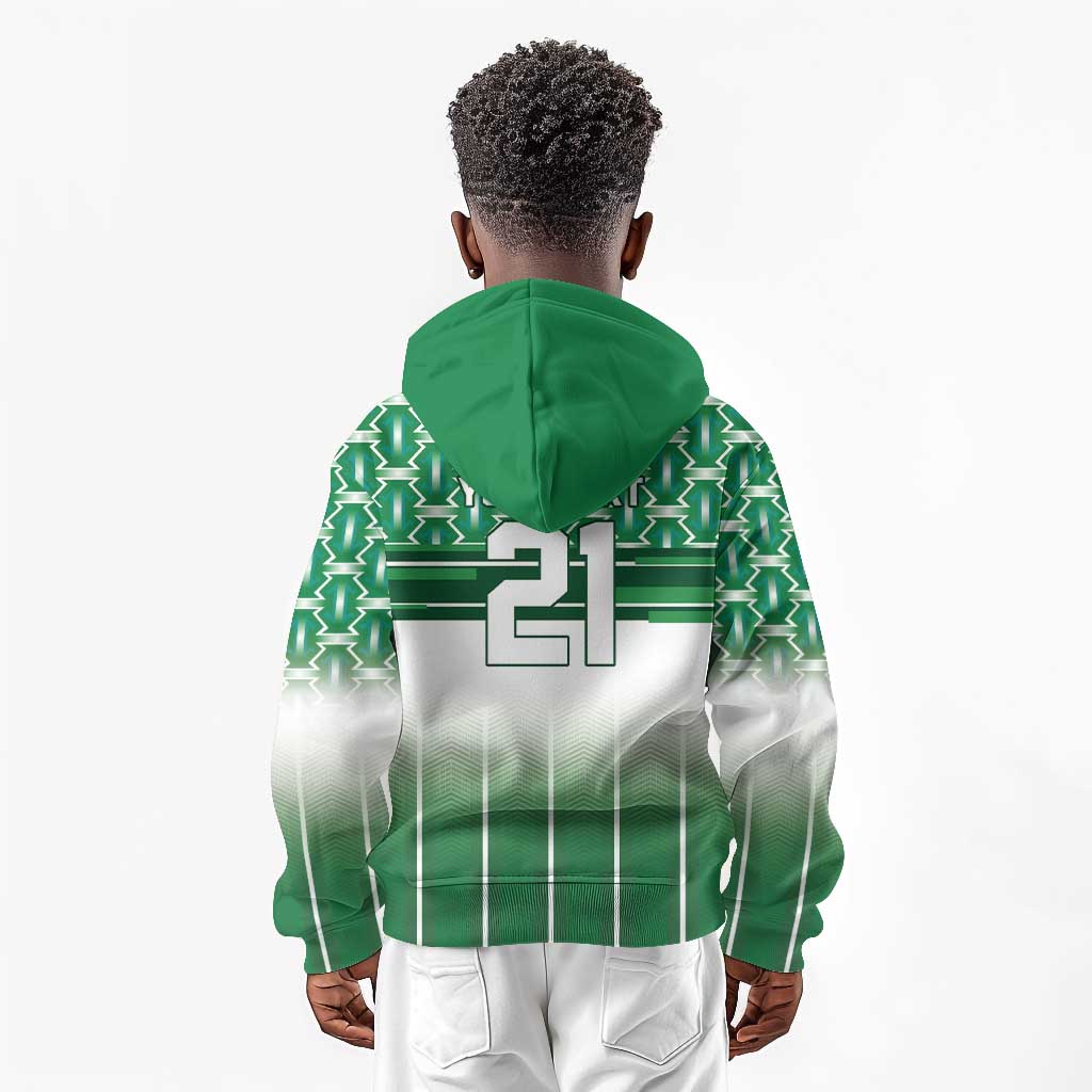 World Football Morocco Custom Kid Hoodie 1994 Away Retro Green Jersey - Wonder Print Shop