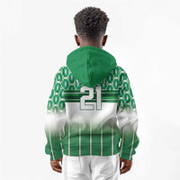 World Football Morocco Custom Kid Hoodie 1994 Away Retro Green Jersey - Wonder Print Shop